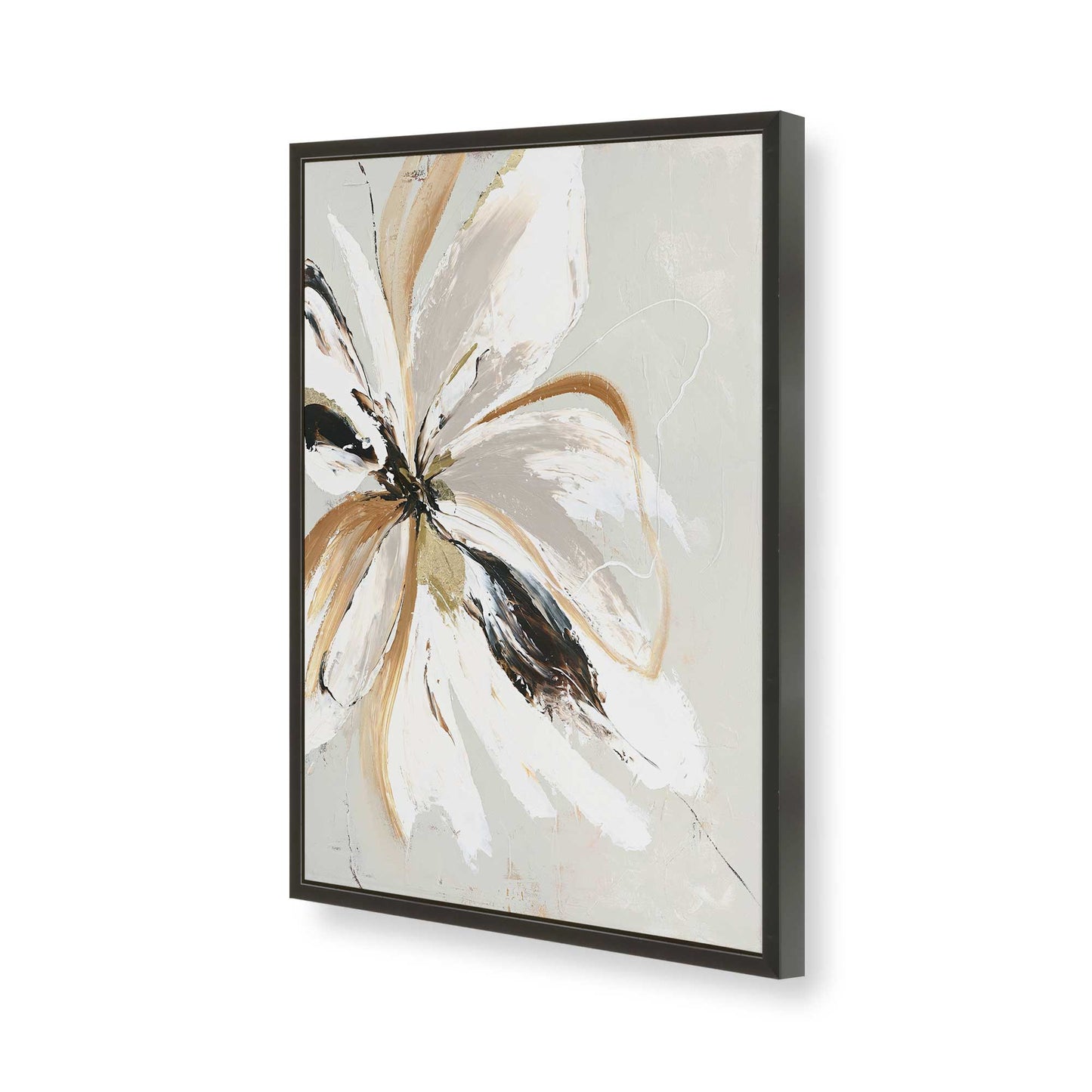 [Color:Satin Black], Picture of art in a Satin Black frame of the corner
