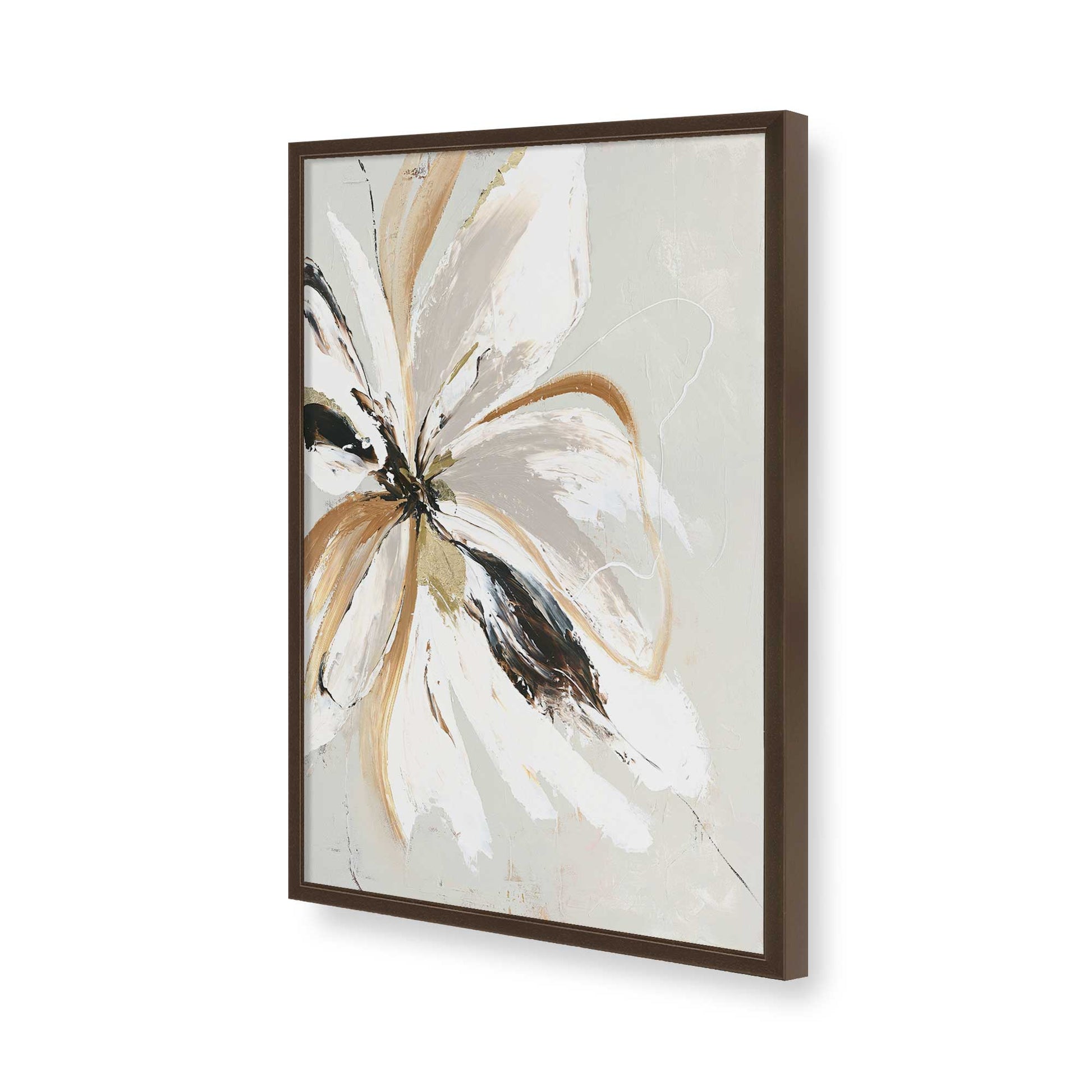 [Color:Brown], Picture of art in a Brown frame of the corner