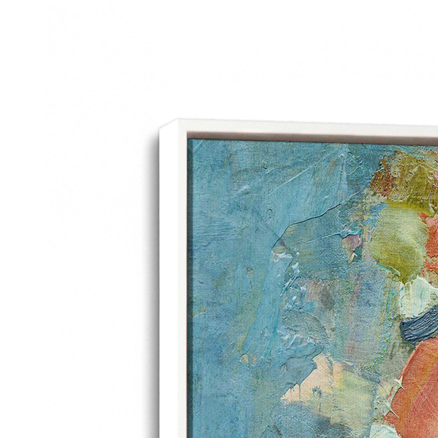 [Color:Opaque White], Picture of art in a White frame at an angle