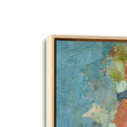 [Color:American Maple], Picture of art in a American Maple frame at an angle