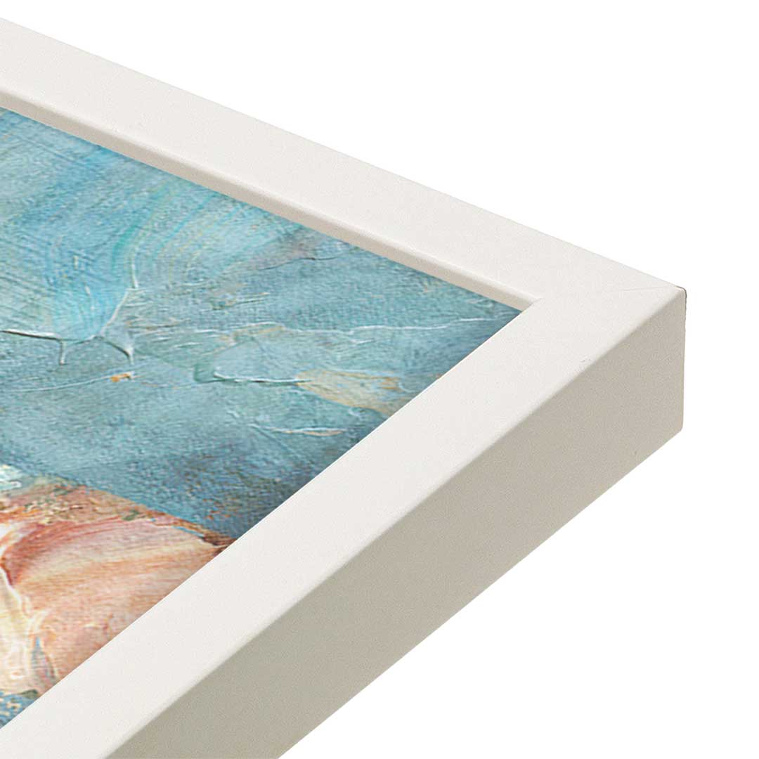 [Color:Opaque White], Picture of art in a Opaque White frame at an angle
