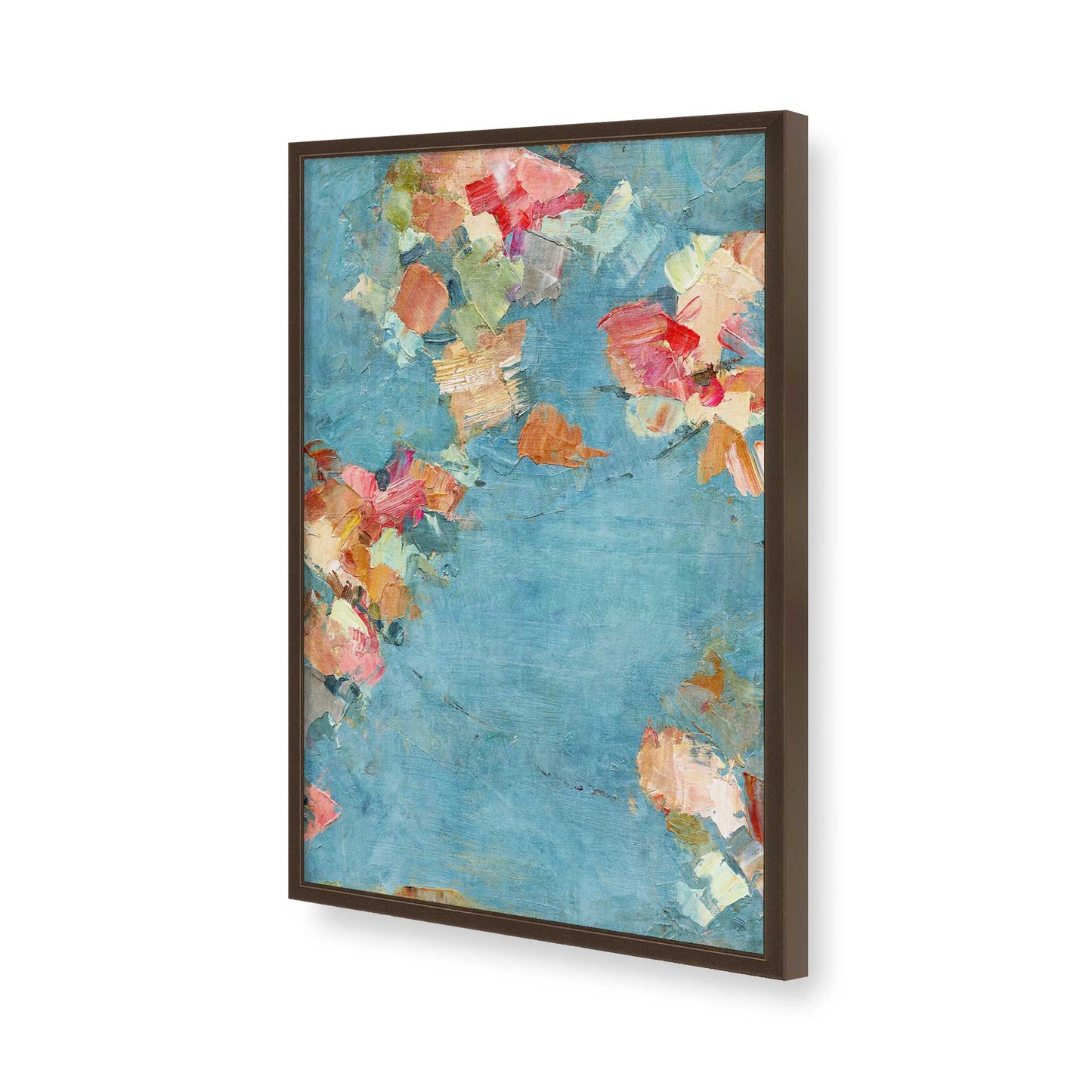 [Color:Brown], Picture of art in a Brown frame of the corner