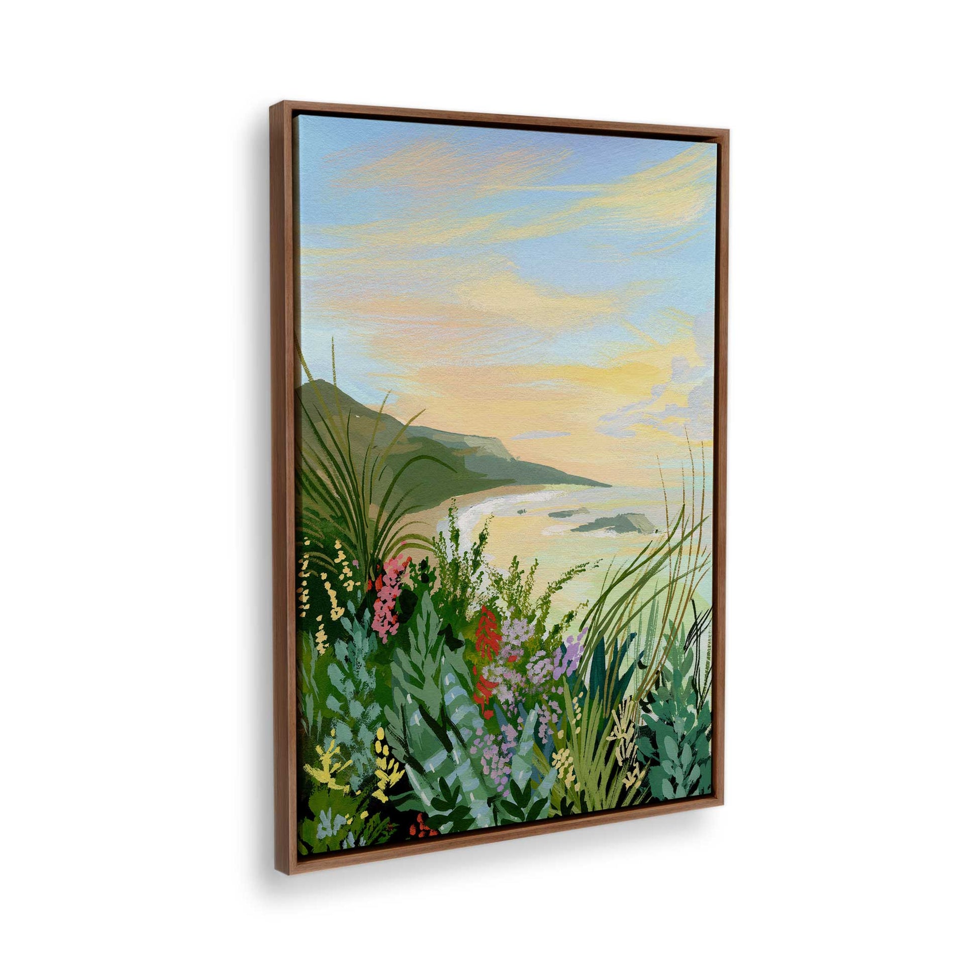 [Color:Walnut], Picture of the corner of the art