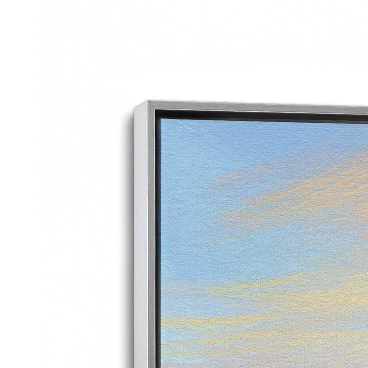 [Color:Polished Chrome], Picture of art in a Polished Chrome frame at an angle