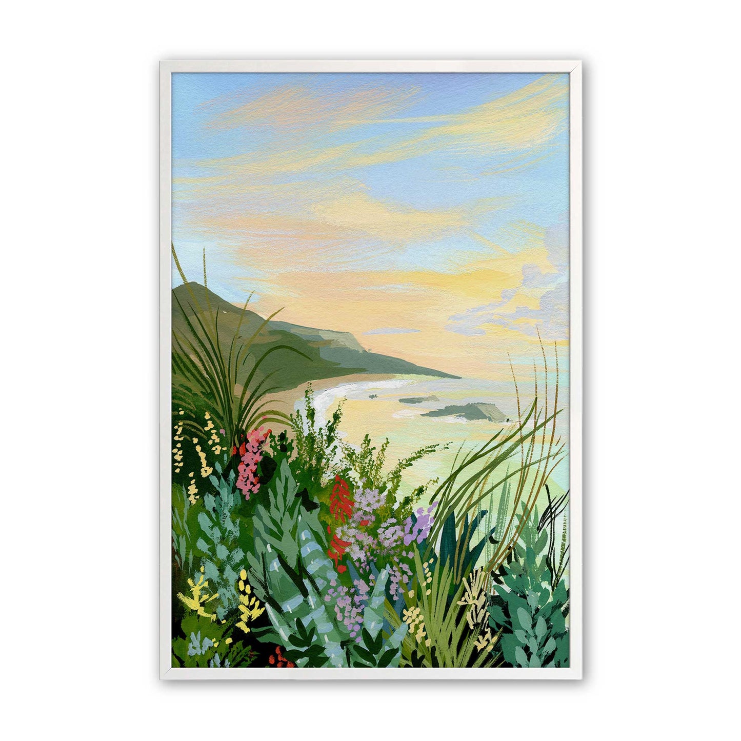 [Color:Opaque White], Picture of art in a Opaque White frame