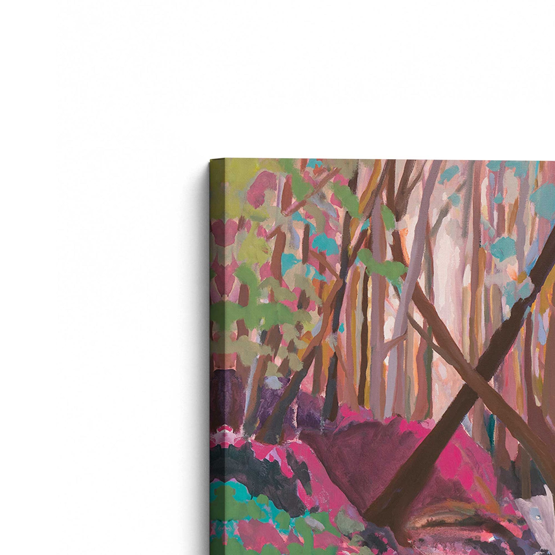 [Color:Stretched Canvas], Picture of the corner of the art
