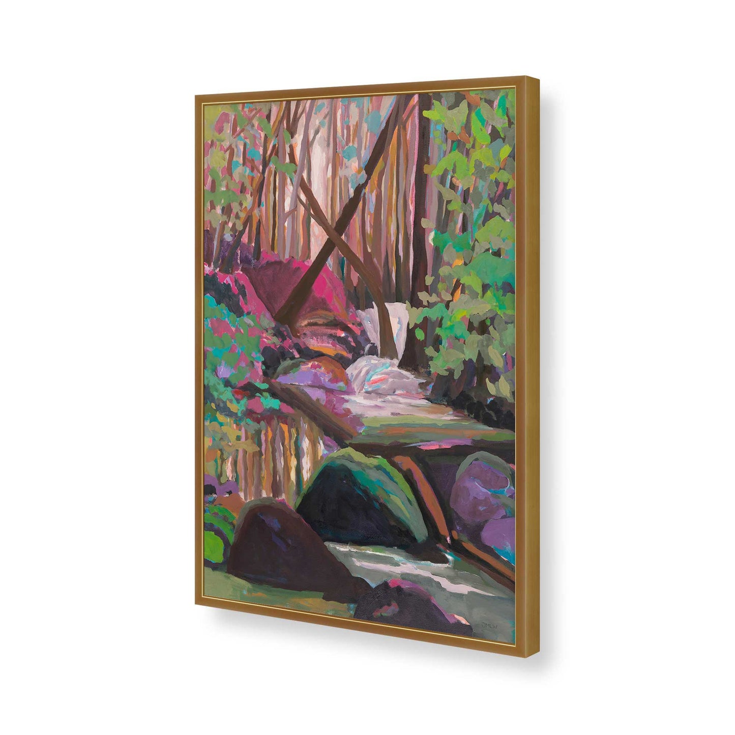 [Color:Polished Gold], Picture of art in a Polished Gold frame of the corner