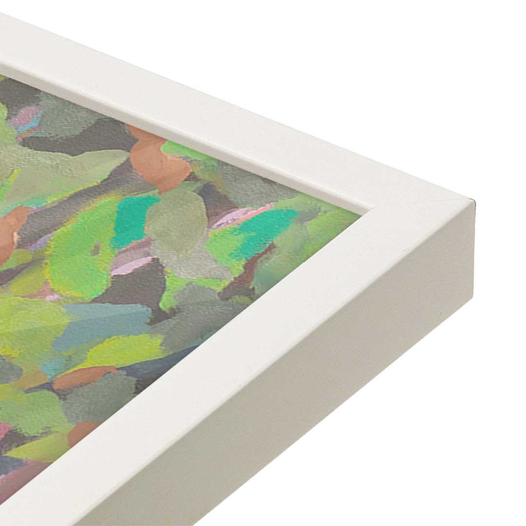 [Color:Opaque White], Picture of art in a Opaque White frame at an angle