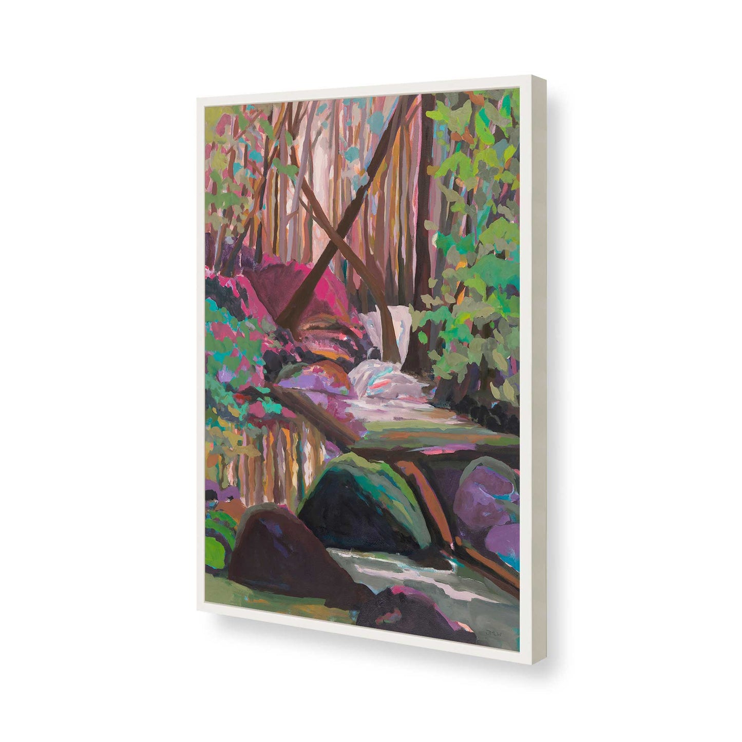 [Color:Opaque White], Picture of art in a Opaque White frame of the corner