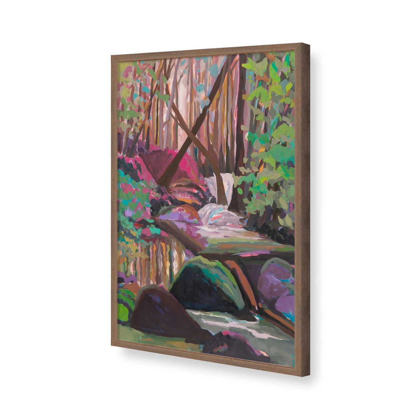[Color:Walnut], Picture of art in a Walnut frame of the corner