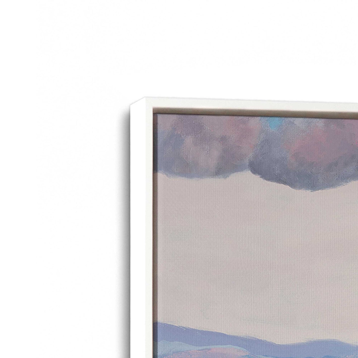 [Color:Opaque White], Picture of art in a White frame at an angle
