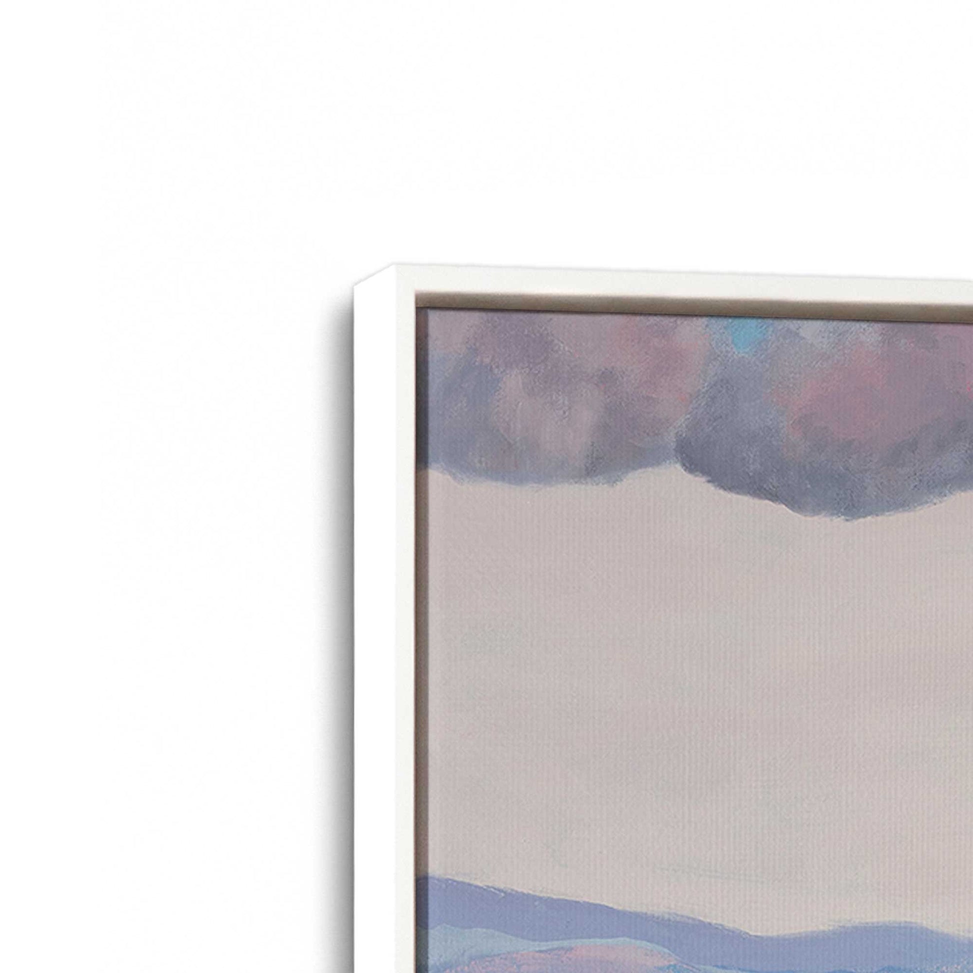 [Color:Opaque White], Picture of art in a White frame at an angle