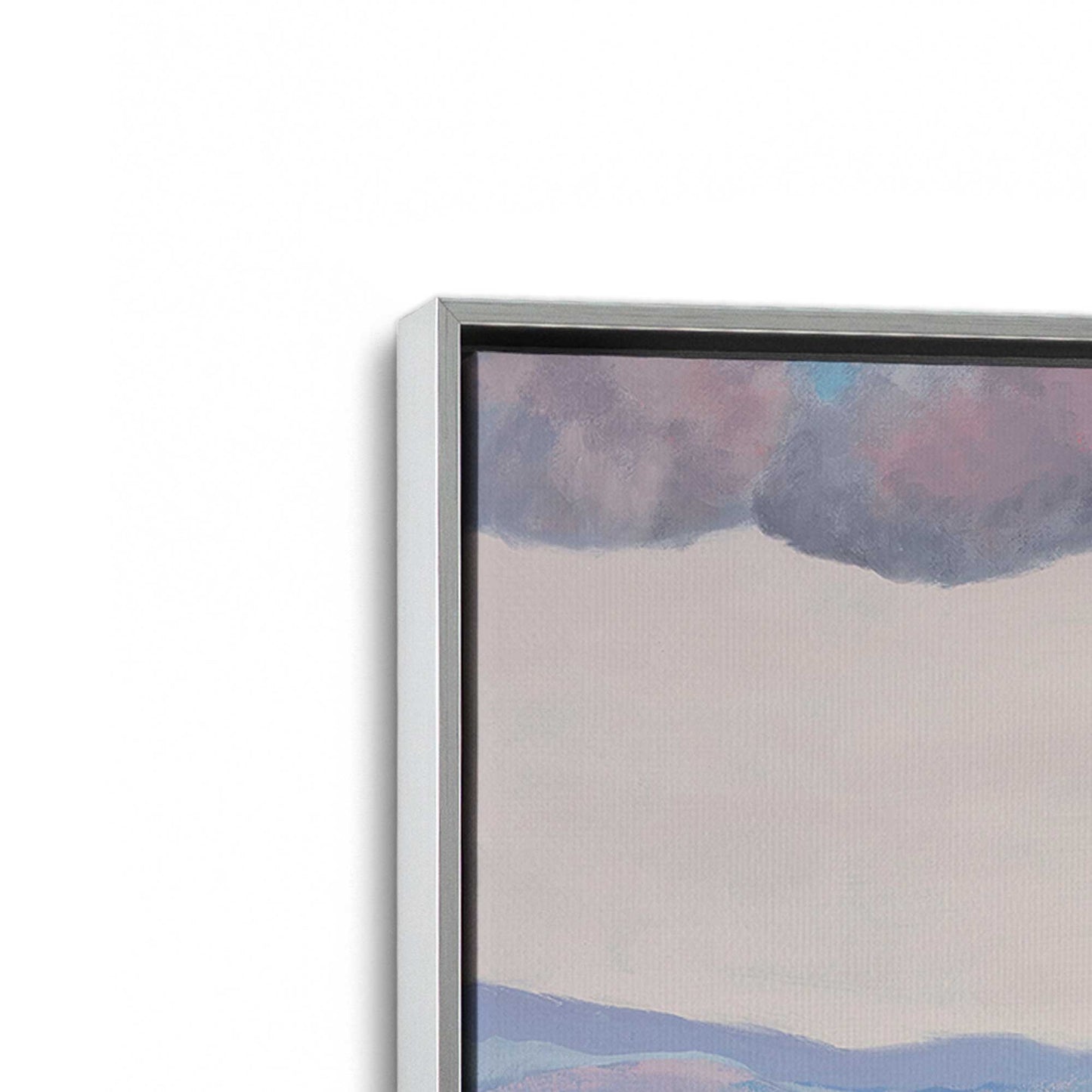 [Color:Polished Chrome], Picture of art in a Polished Chrome frame at an angle