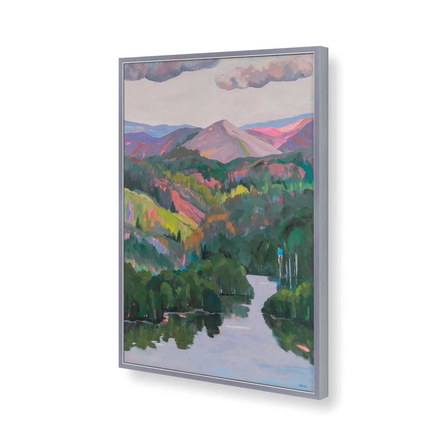 [Color:Polished Chrome], Picture of art in a Polished Chrome frame of the corner