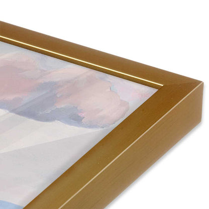 [Color:Polished Gold], Picture of art in a Polished Gold frame at an angle