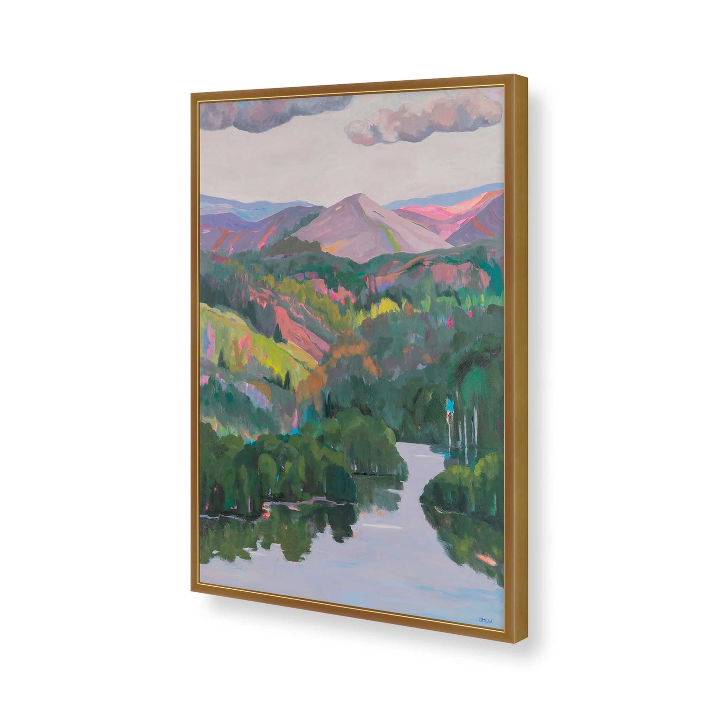[Color:Polished Gold], Picture of art in a Polished Gold frame of the corner