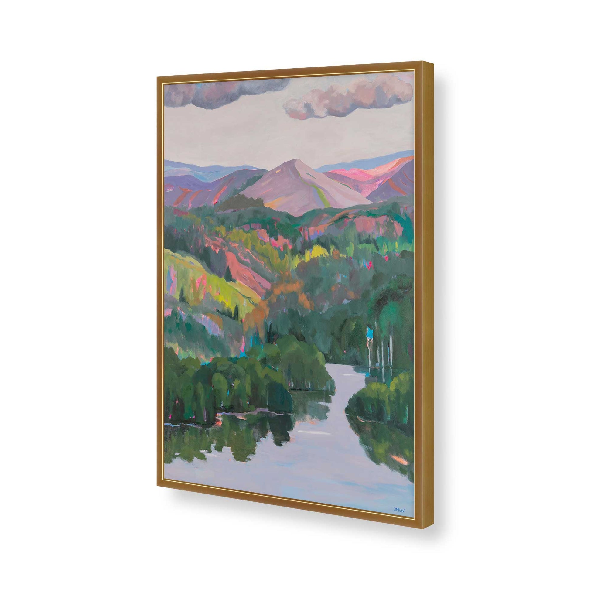 [Color:Polished Gold], Picture of art in a Polished Gold frame of the corner