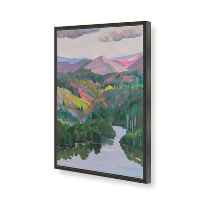 [Color:Satin Black], Picture of art in a Satin Black frame of the corner