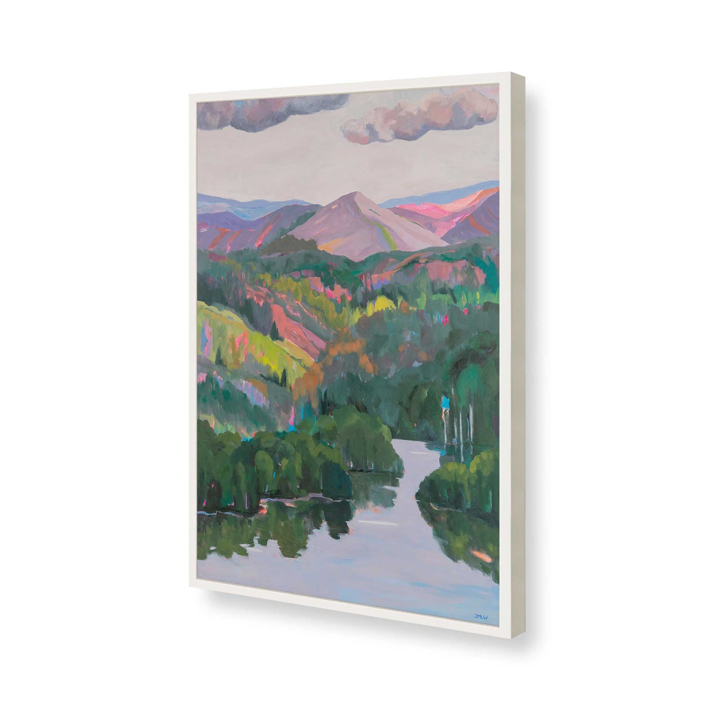 [Color:Opaque White], Picture of art in a Opaque White frame of the corner