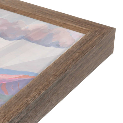 [Color:Walnut], Picture of art in a Walnut frame at an angle