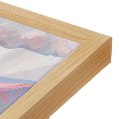 [Color:American Maple], Picture of art in a American Maple frame at an angle