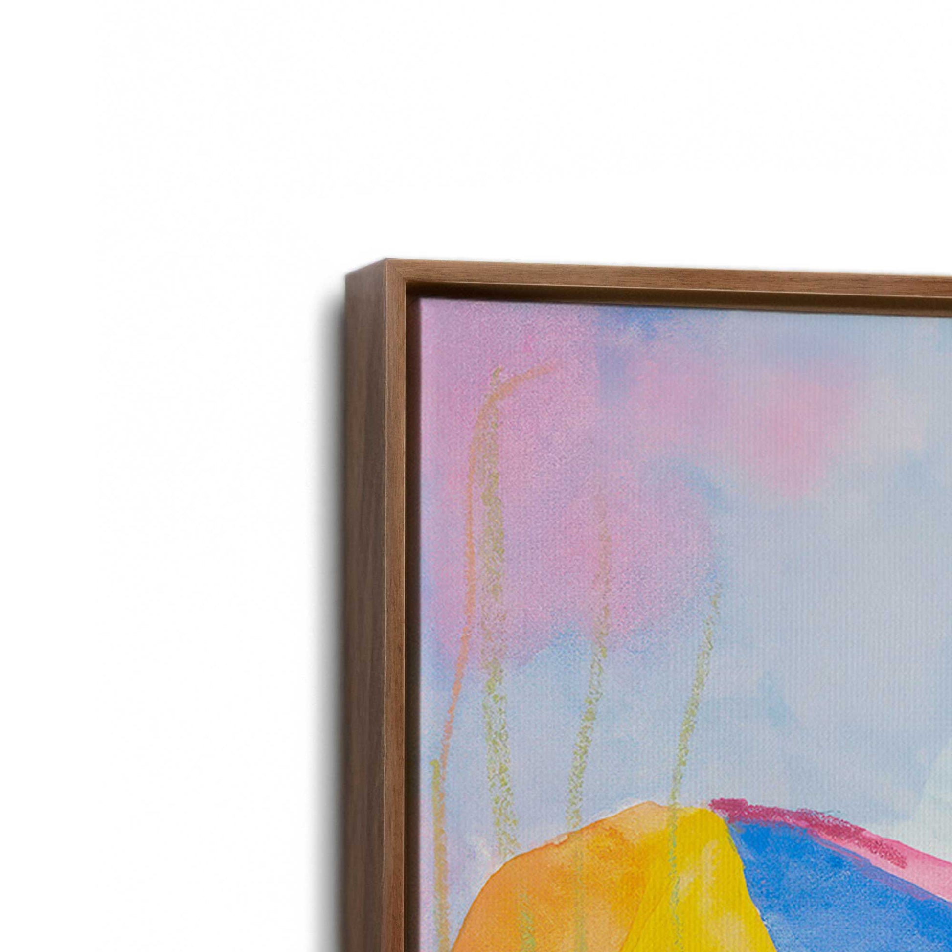 [Color:Walnut], Picture of art in a Walnut frame at an angle