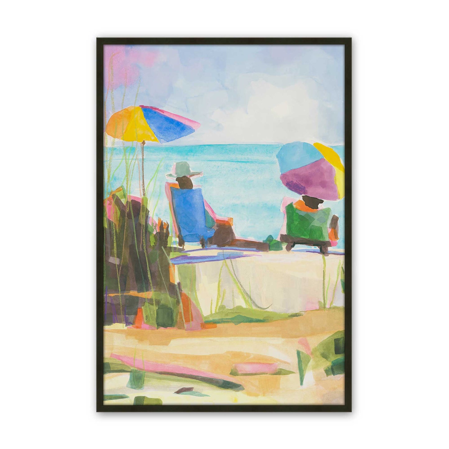 [Color:Satin Black], Picture of art in a Satin Black frame