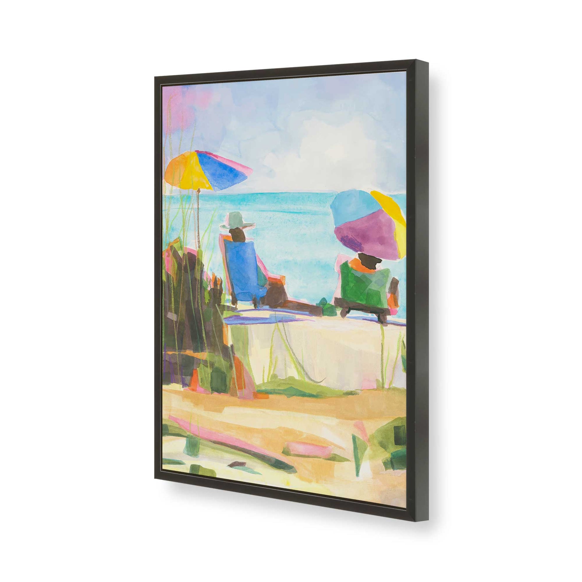 [Color:Satin Black], Picture of art in a Satin Black frame of the corner