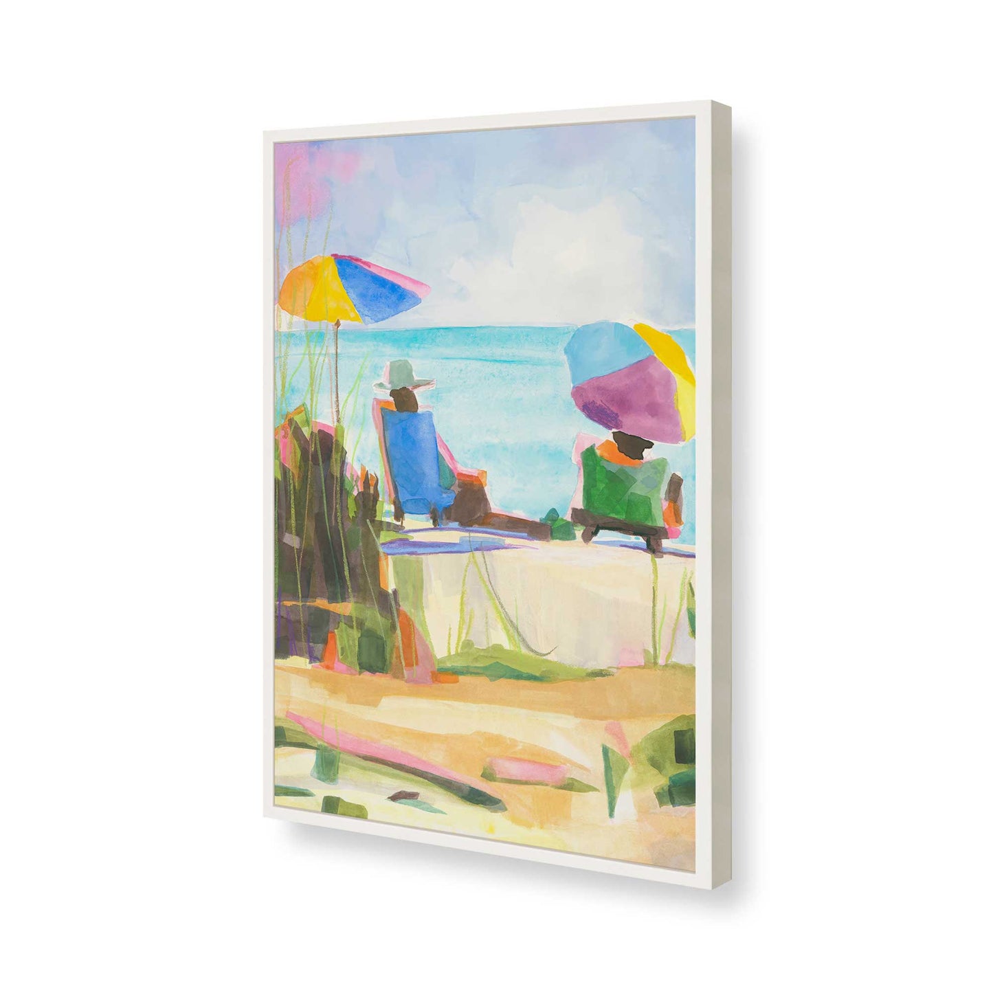 [Color:Opaque White], Picture of art in a Opaque White frame of the corner