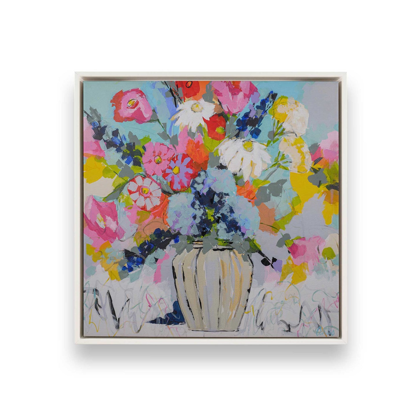[Color:Opaque White], Picture of art in a White frame