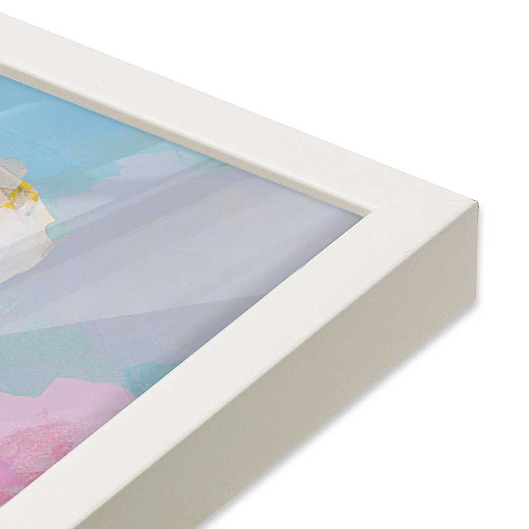 [Color:Opaque White], Picture of art in a Opaque White frame at an angle