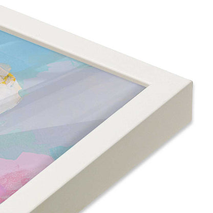 [Color:Opaque White], Picture of art in a Opaque White frame at an angle