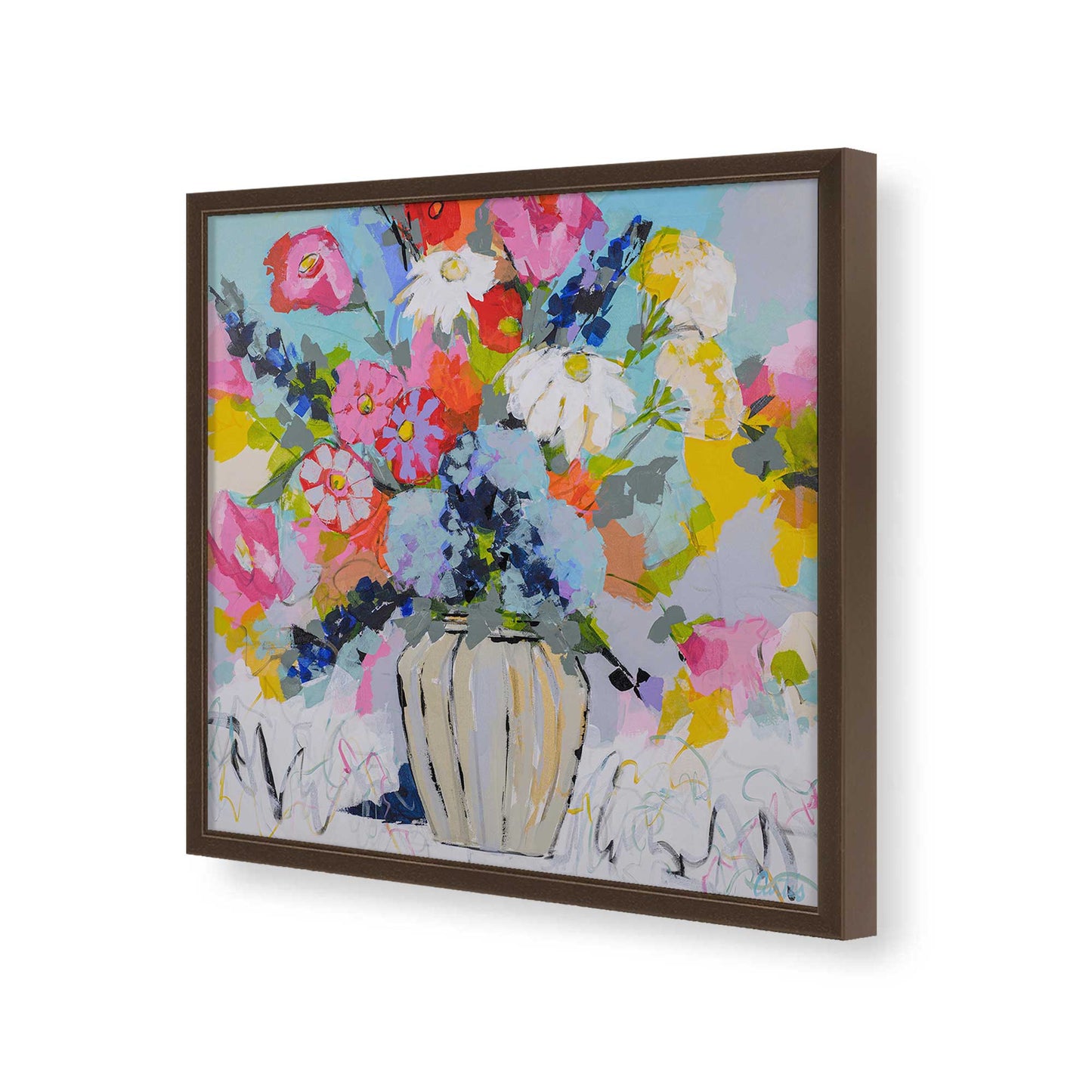 [Color:Espresso], Picture of art in a Espresso frame of the corner