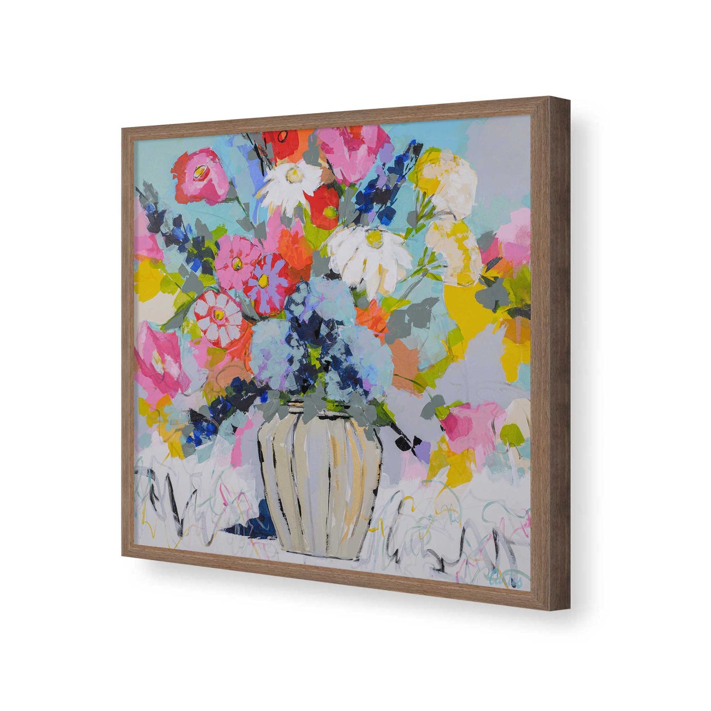 [Color:Walnut], Picture of art in a Walnut frame of the corner