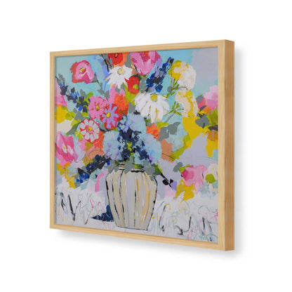 [Color:American Maple], Picture of art in a American Maple frame of the corner