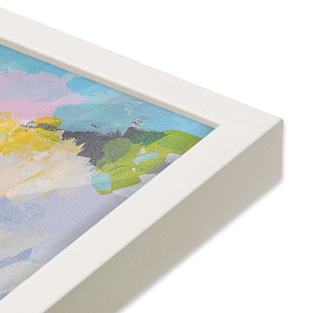 [Color:Opaque White], Picture of art in a Opaque White frame at an angle