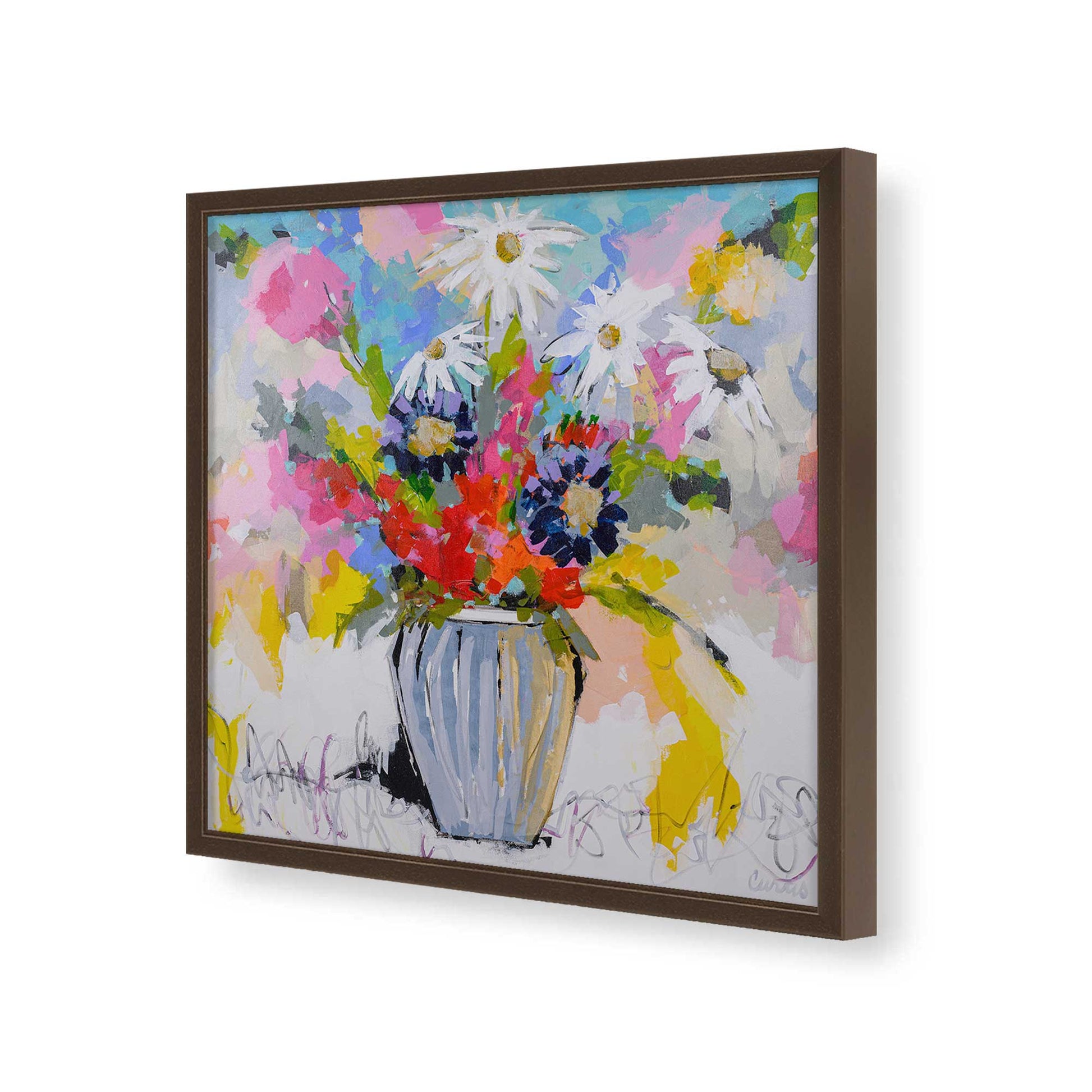 [Color:Espresso], Picture of art in a Espresso frame of the corner