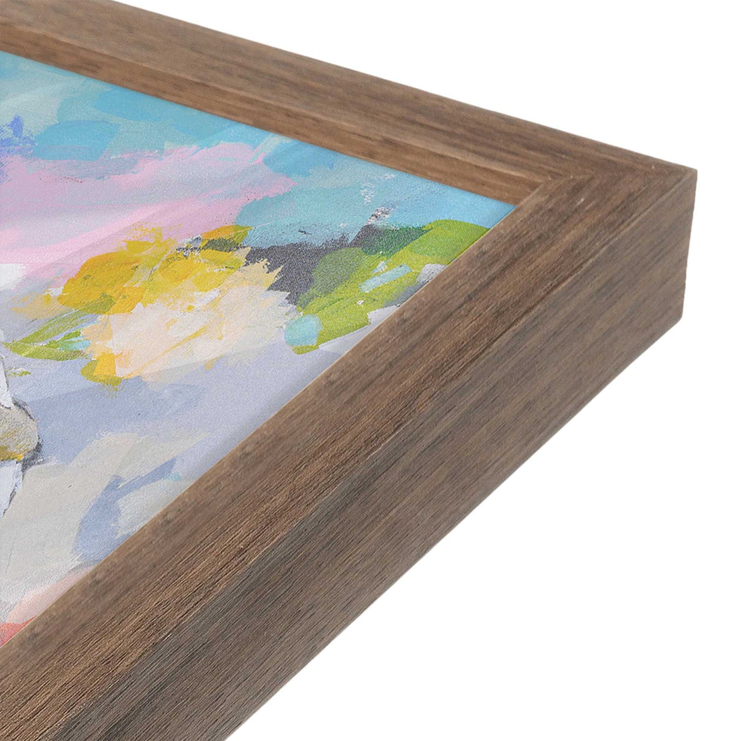 [Color:Walnut], Picture of art in a Walnut frame at an angle