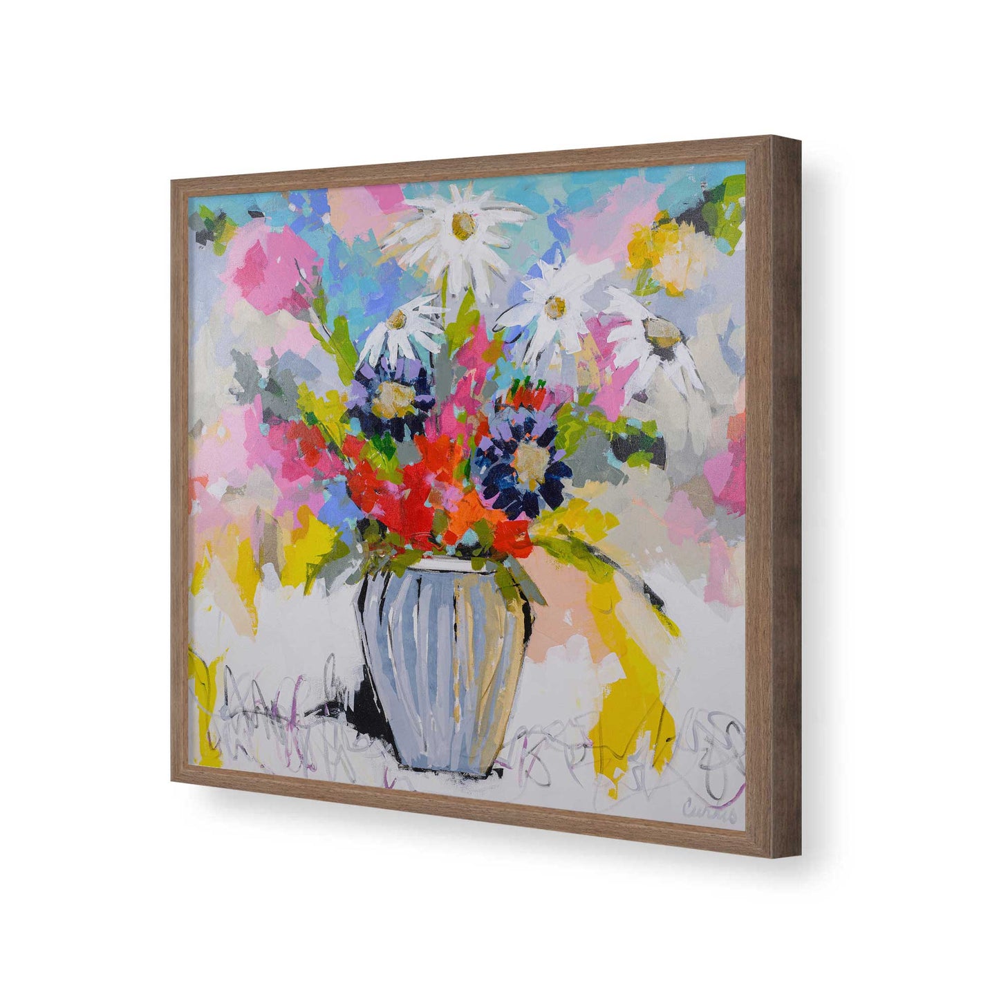 [Color:Walnut], Picture of art in a Walnut frame of the corner