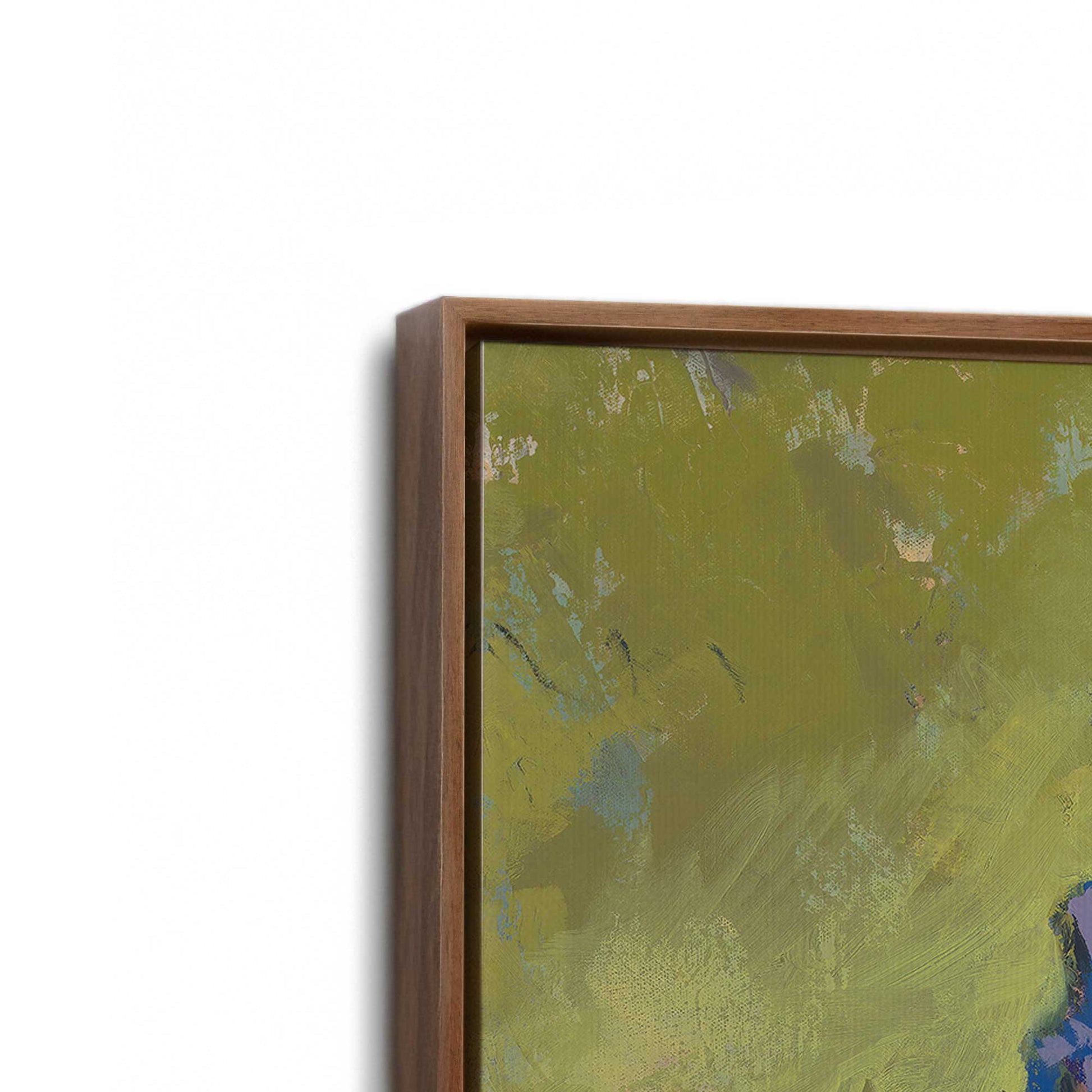 [Color:Walnut], Picture of art in a Walnut frame at an angle