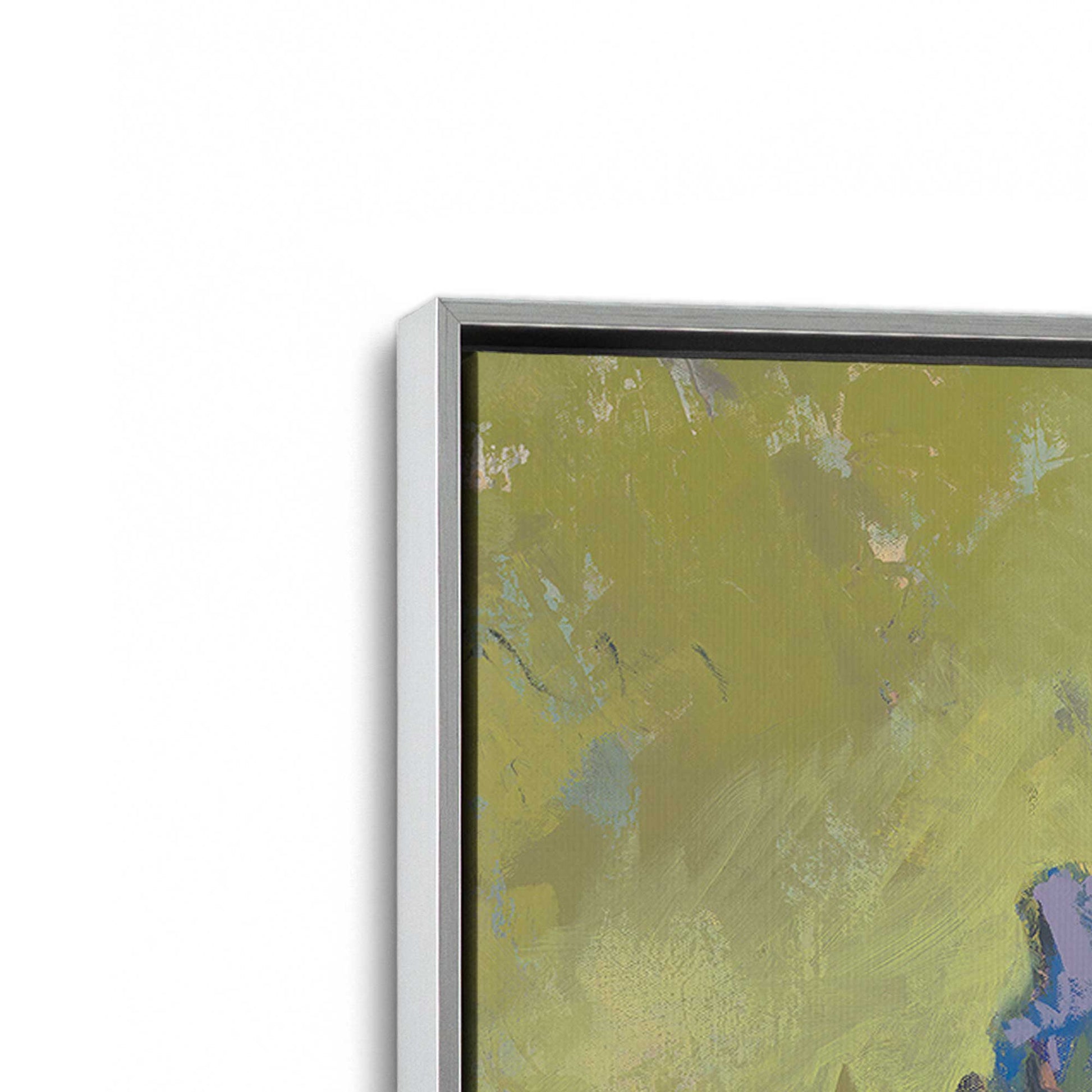 [Color:Polished Chrome], Picture of art in a Polished Chrome frame at an angle