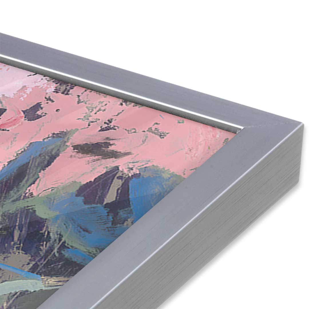 [Color:Polished Chrome], Picture of art in a Polished Chrome frame at an angle