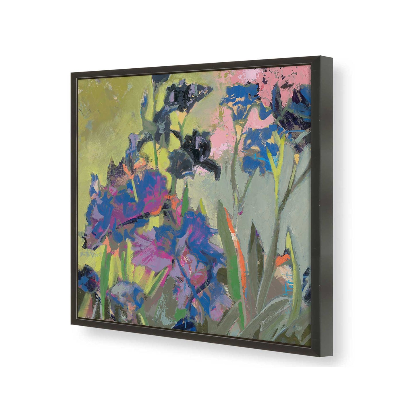 [Color:Satin Black], Picture of art in a Satin Black frame of the corner