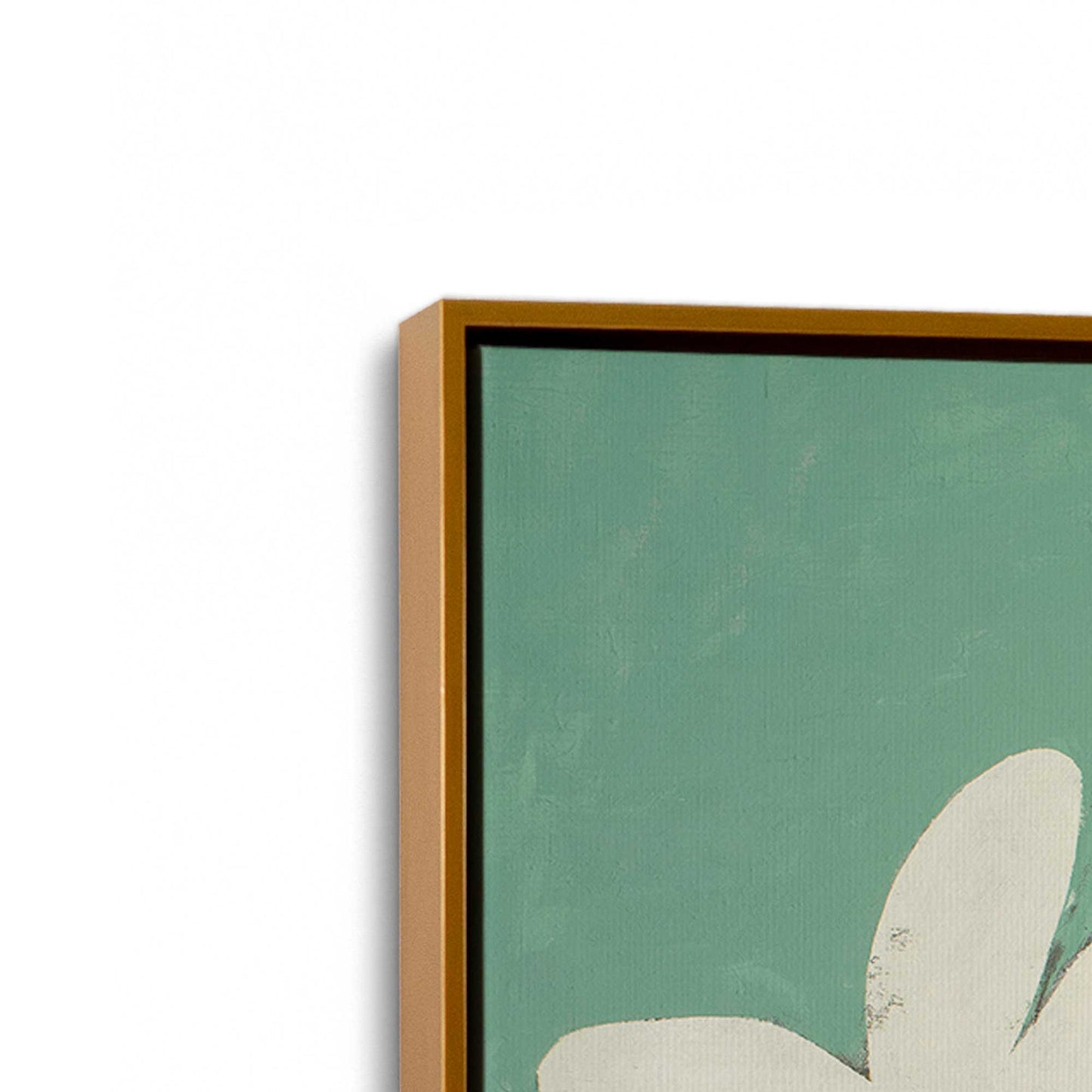 [Color:Polished Gold], Picture of art in a Polished Gold frame at an angle