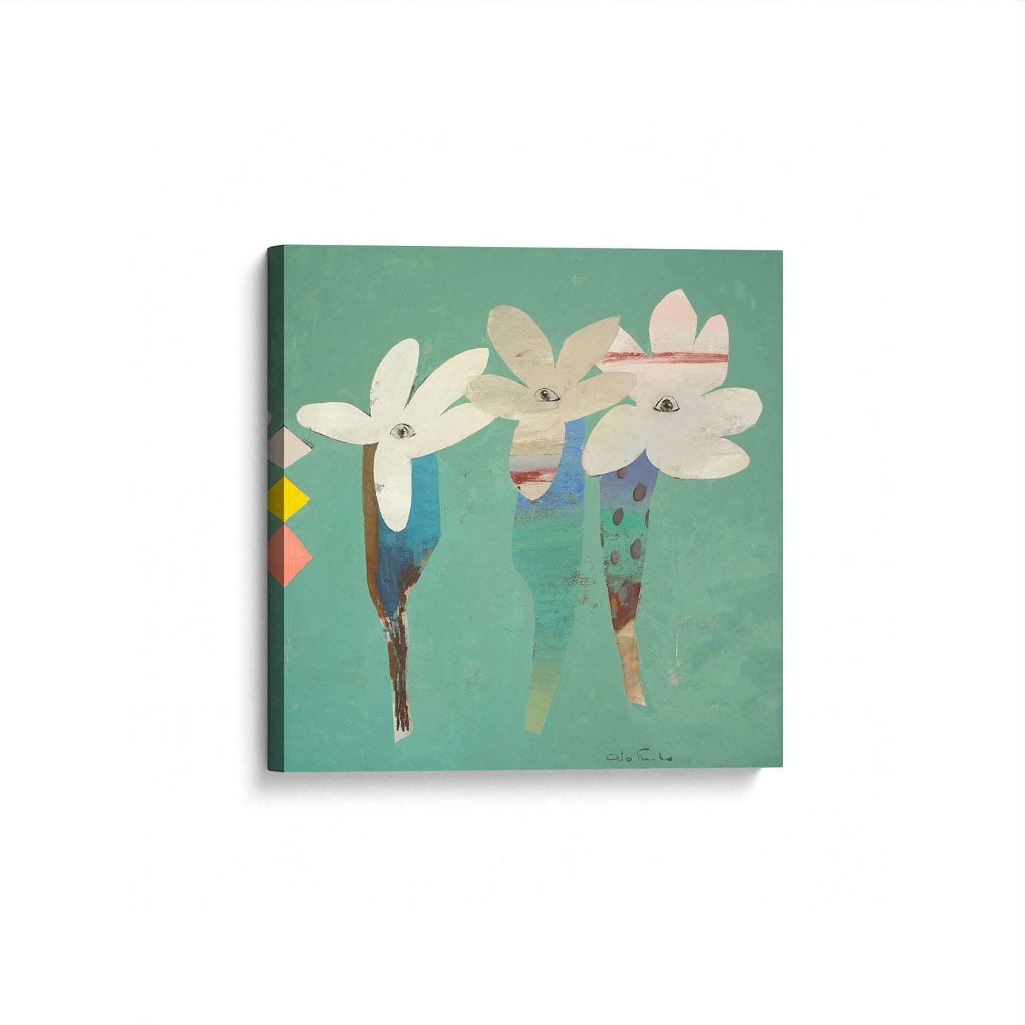 [Color:Stretched Canvas], Picture of art at an angle