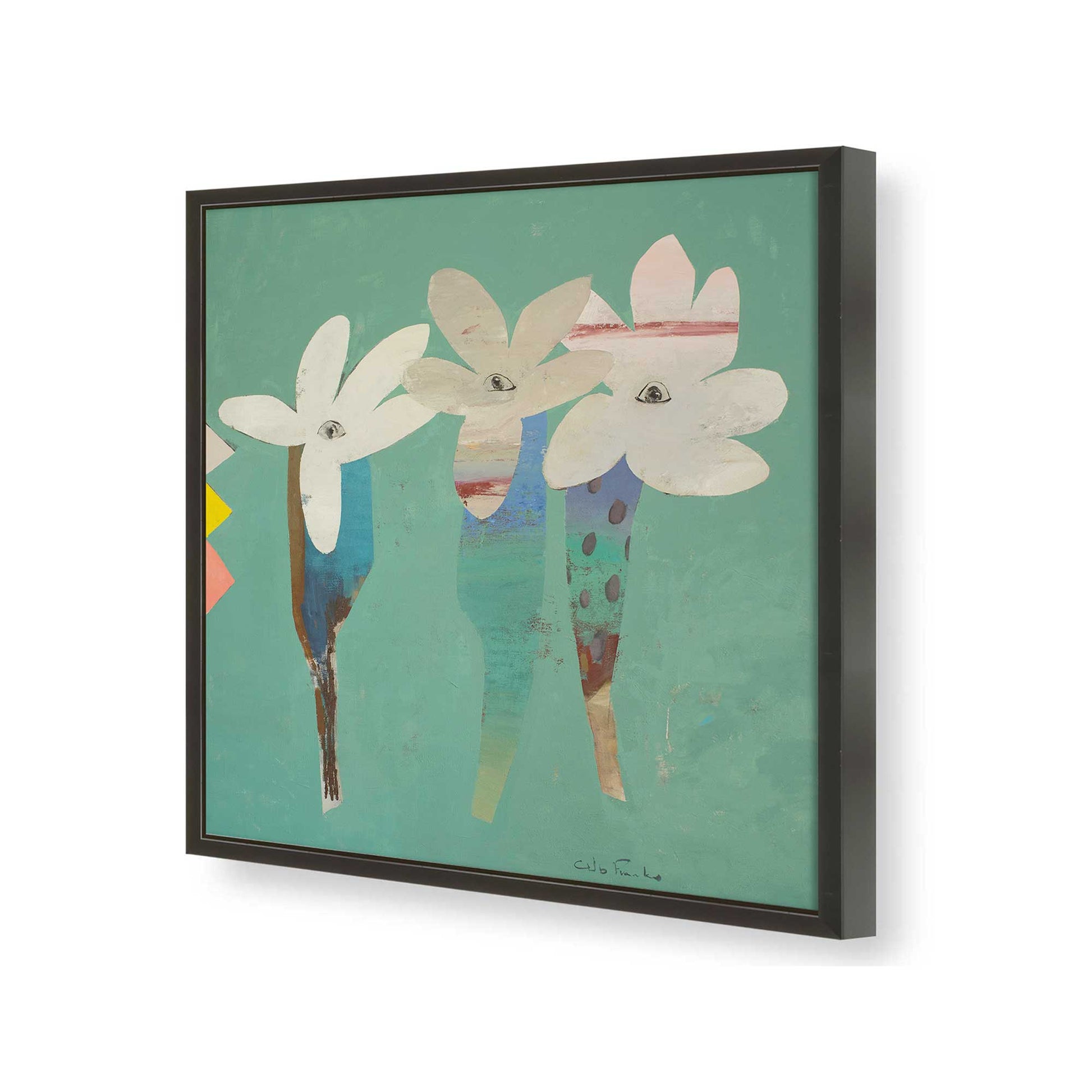[Color:Satin Black], Picture of art in a Satin Black frame of the corner