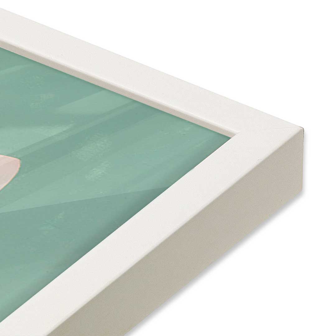 [Color:Opaque White], Picture of art in a Opaque White frame at an angle