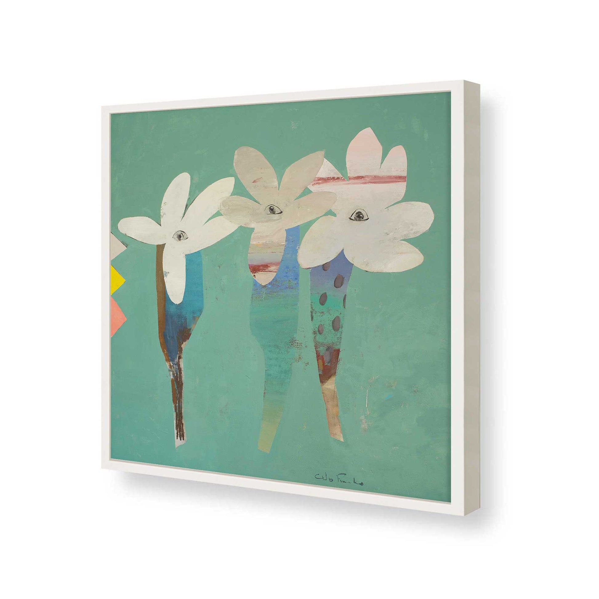 [Color:Opaque White], Picture of art in a Opaque White frame of the corner