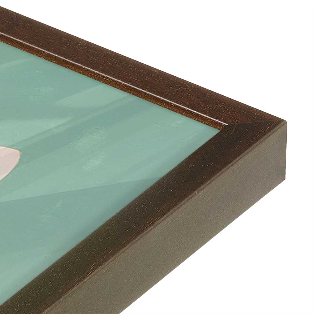 [Color:Espresso], Picture of art in a Espresso frame at an angle