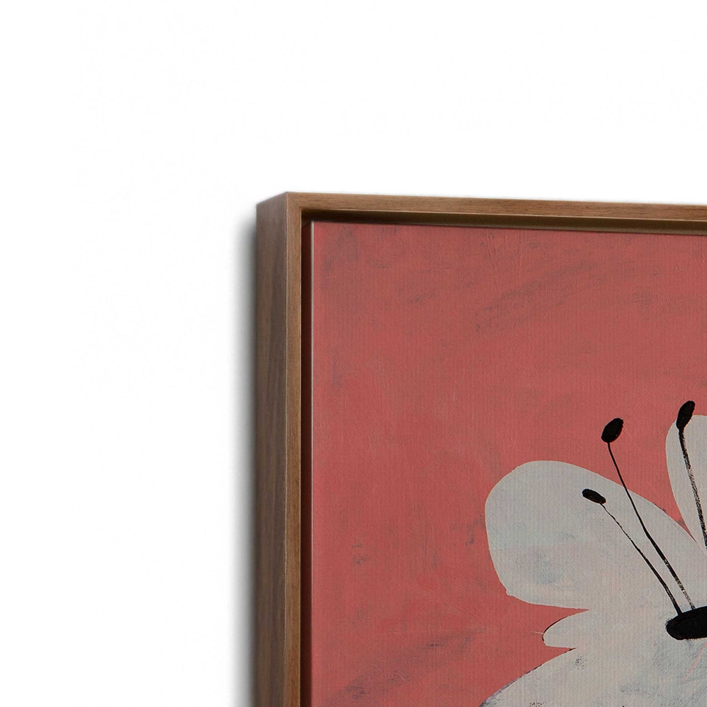[Color:Walnut], Picture of art in a Walnut frame at an angle